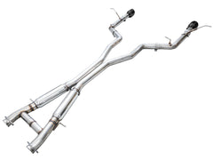 AWE Track Edition Exhaust for Dodge Durango 6.4 / 6.2 SC - Diamond Black Tips - out of package