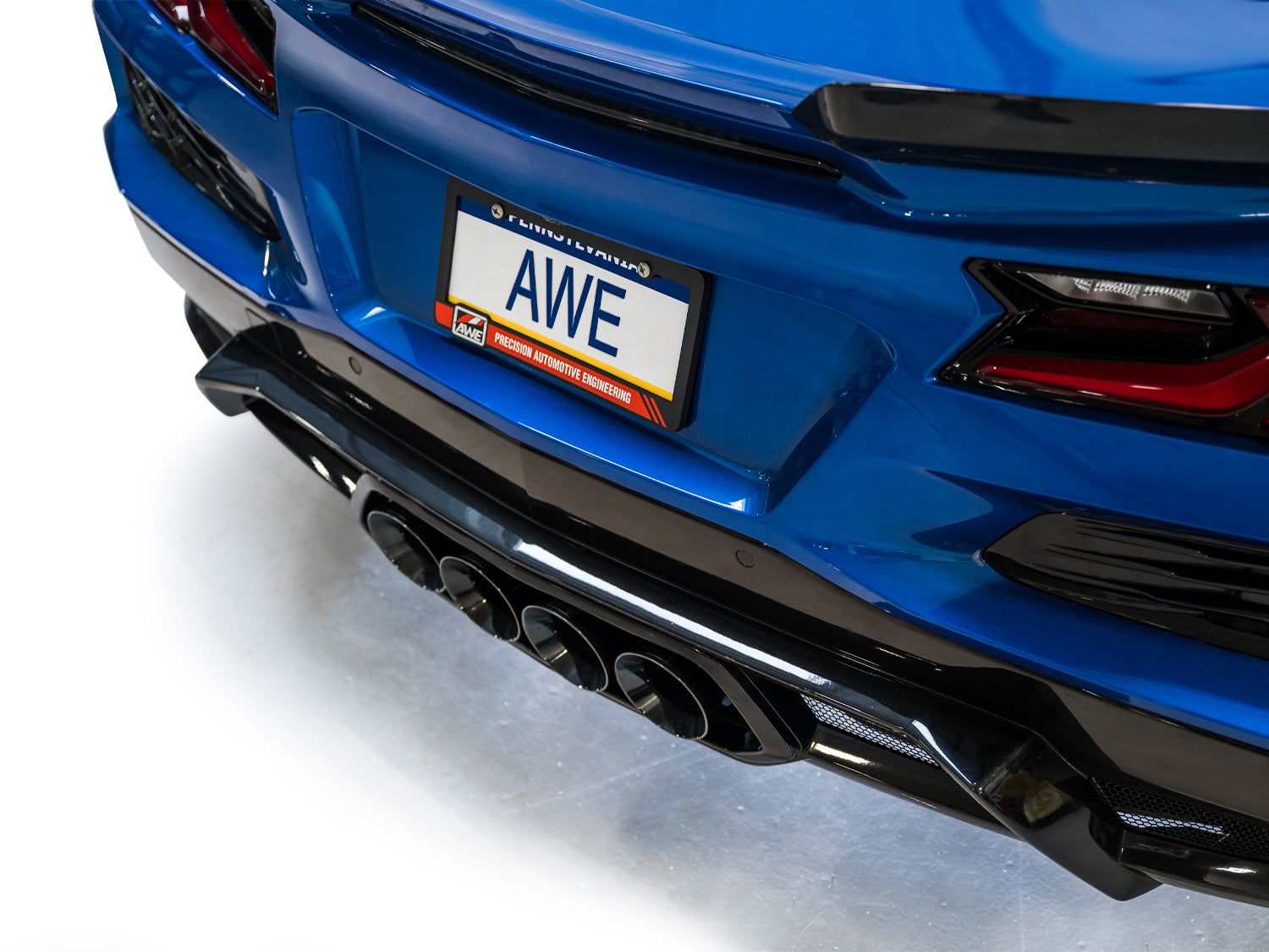 AWE SwitchPath Exhaust for C8 Corvette Z06 - Diamond Black Tips - Mounted