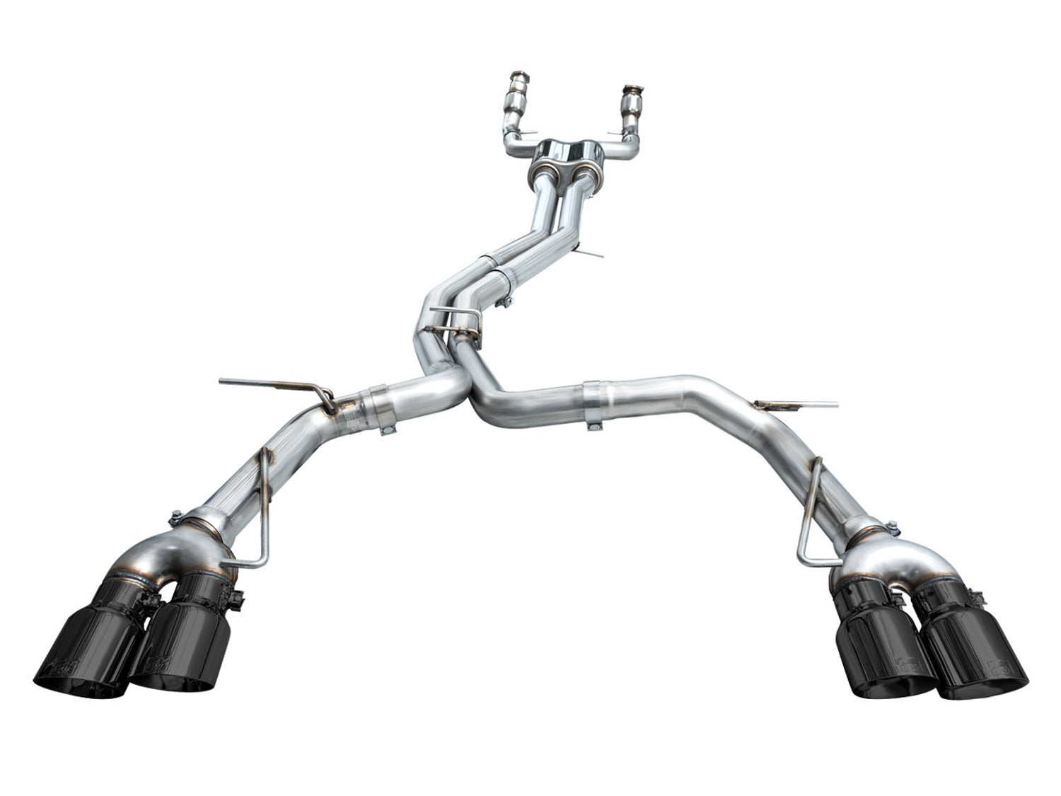 AWE Track Edition Exhaust for Audi C8 S6/S7 - Diamond Black Tips - out of package
