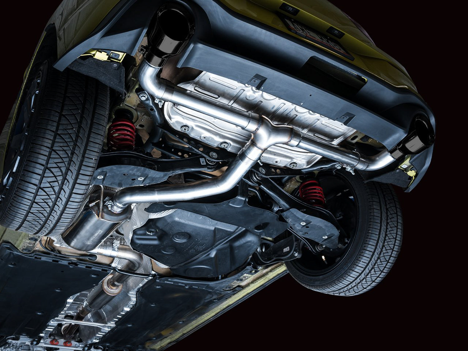 AWE Touring Edition Exhaust for VW MK8 GTI - Diamond Black Tips - Mounted