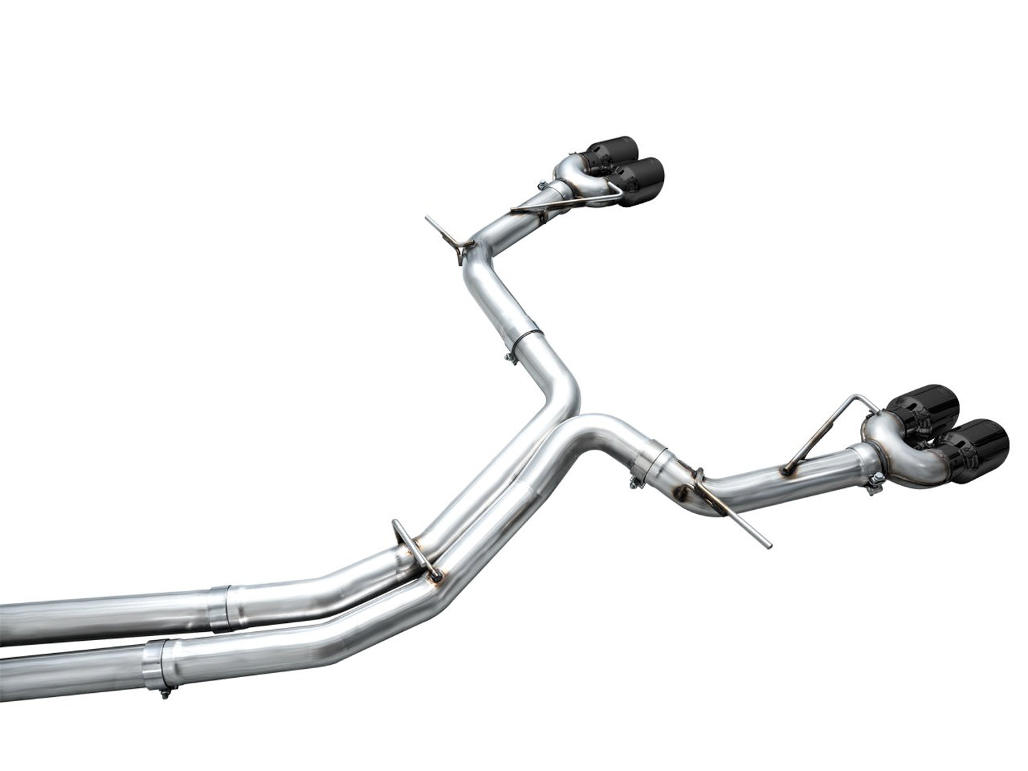 AWE Track Edition Exhaust for Audi C8 S6/S7 - Diamond Black Tips - out of package