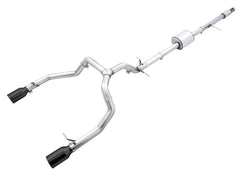 AWE 0FG Catback Split Rear Exit Exhaust for 4th Gen Silverado/Sierra 1500 5.3L (Flat Bumper) - Dual Diamond Black Tips - Primary