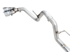 AWE 0FG Dual Side Exit Exhaust for '21+ Ford F-150 - 4.5" Chrome Silver Tips - out of package