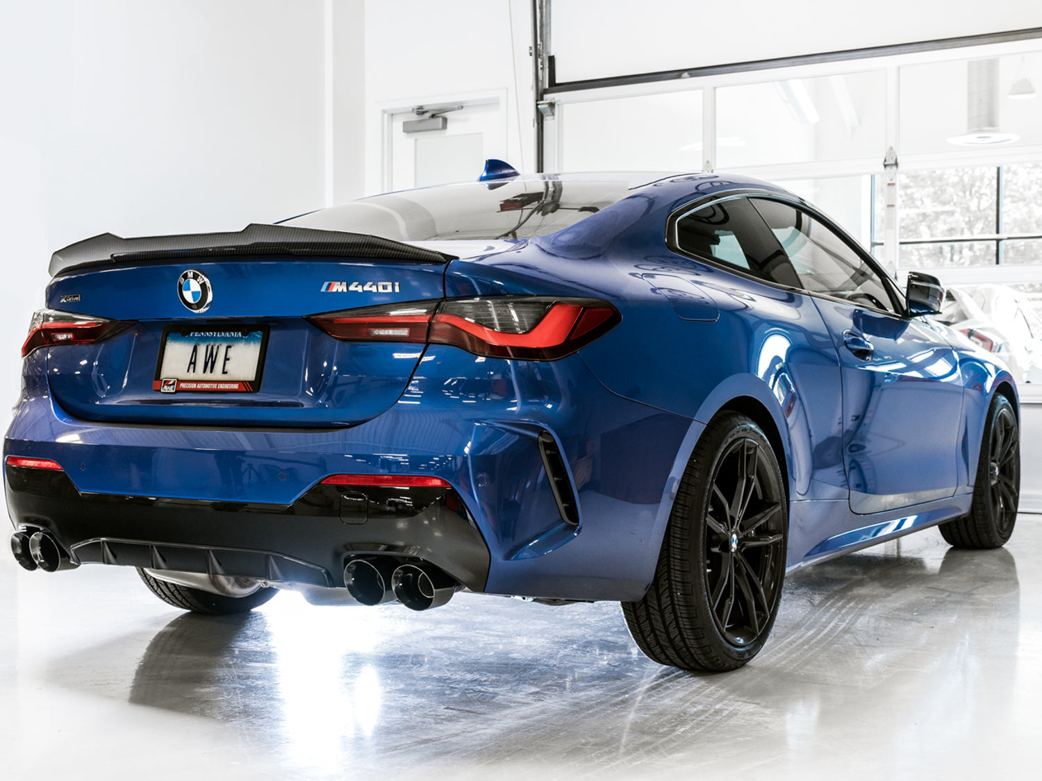 AWE Resonated Touring Edition Exhaust for G2X M340i / M440i - Diamond Black Tips - Mounted