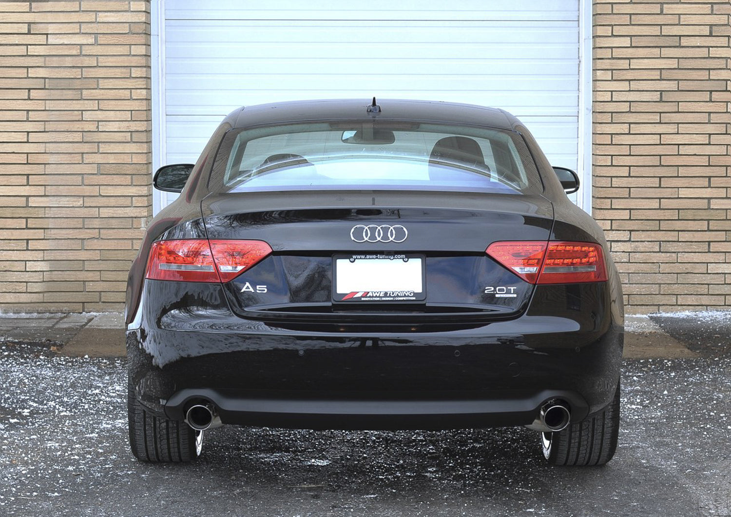 AWE Touring Edition Exhaust for B8 A5 2.0T - Dual Outlet, Chrome Silver Tips - out of package