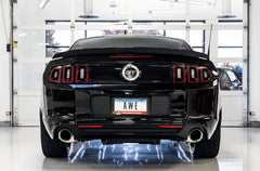 AWE Touring Edition Axle-back Exhaust for the S197 Ford Mustang GT - Chrome Silver Tips - Mounted