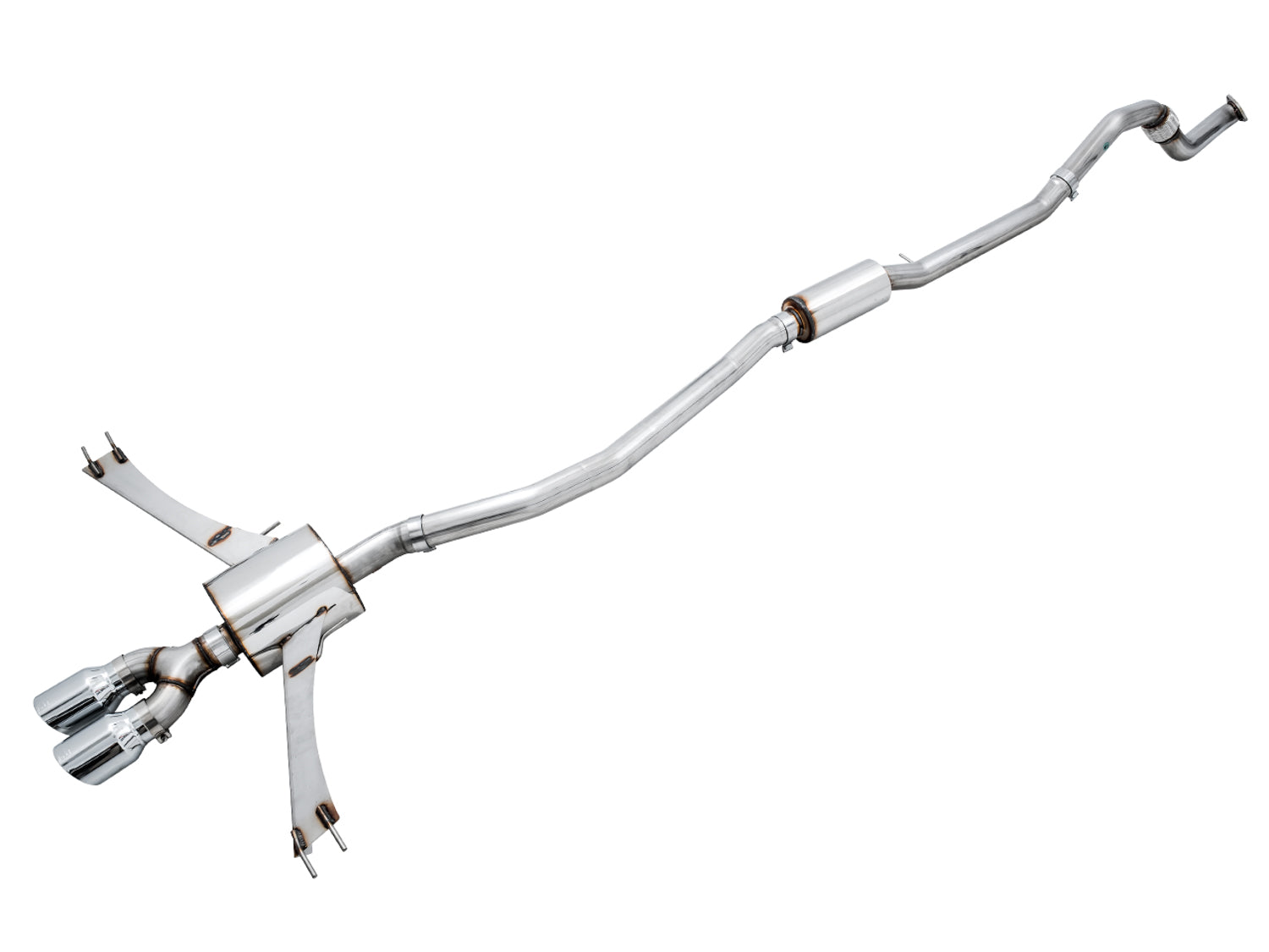 AWE Touring Edition Exhaust for 10th Gen Civic Si Coupe / Sedan (includes Front Pipe) - Dual Chrome Silver Tips - Primary