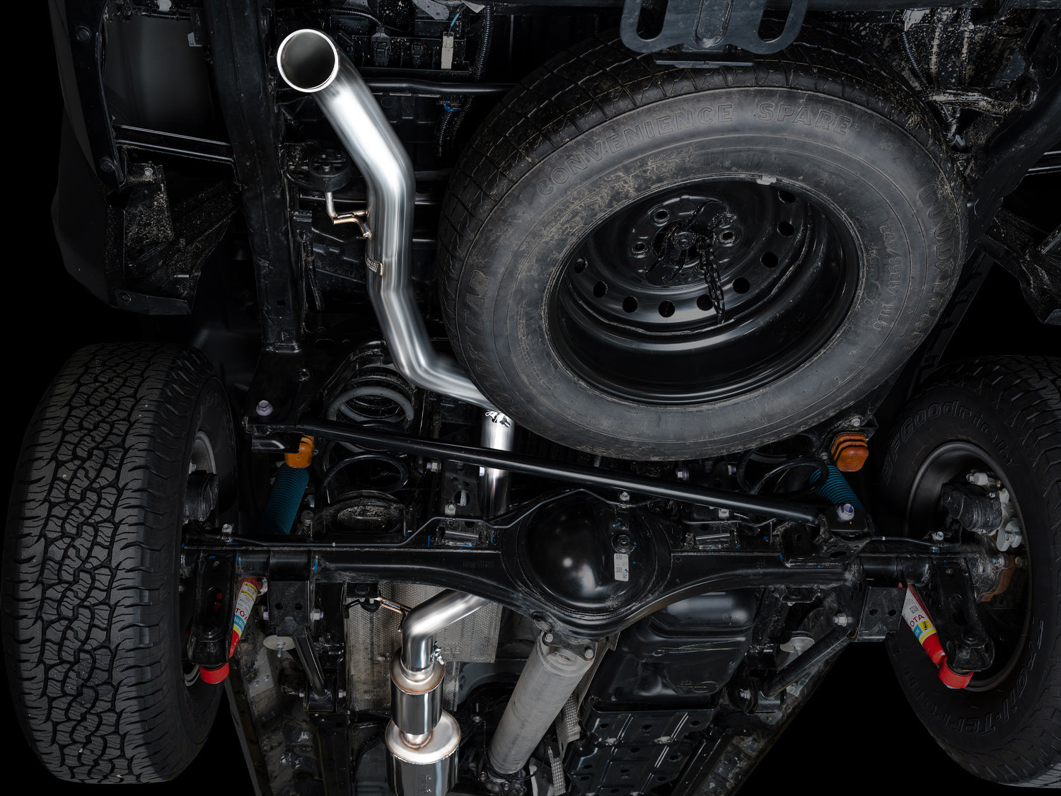 AWE 0FG Exhaust for 4th Gen Toyota Tacoma - BashGuard Only - Mounted