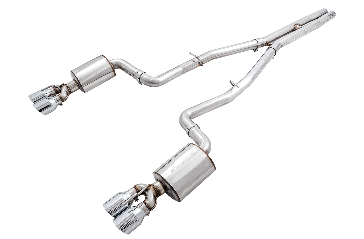 AWE Touring Edition Exhaust for 17+ Challenger 5.7 - Chrome Silver Quad Tips - Primary