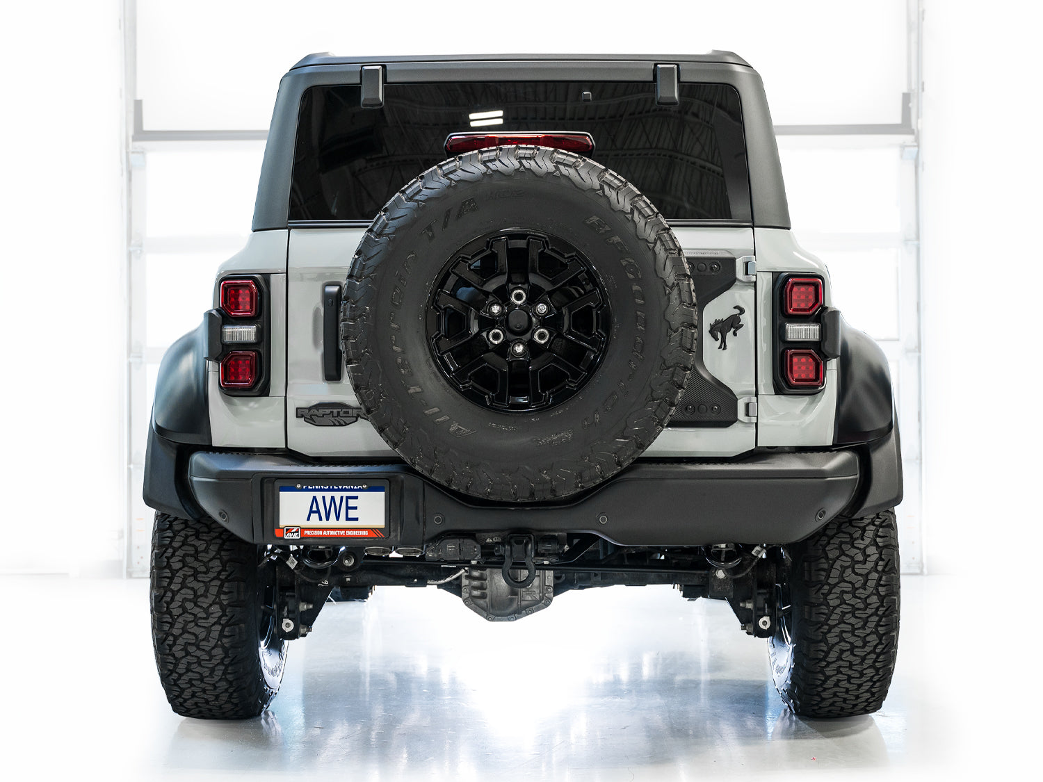 AWE SwitchPath Exhaust for Ford Bronco Raptor - Dual BashGuards - Mounted