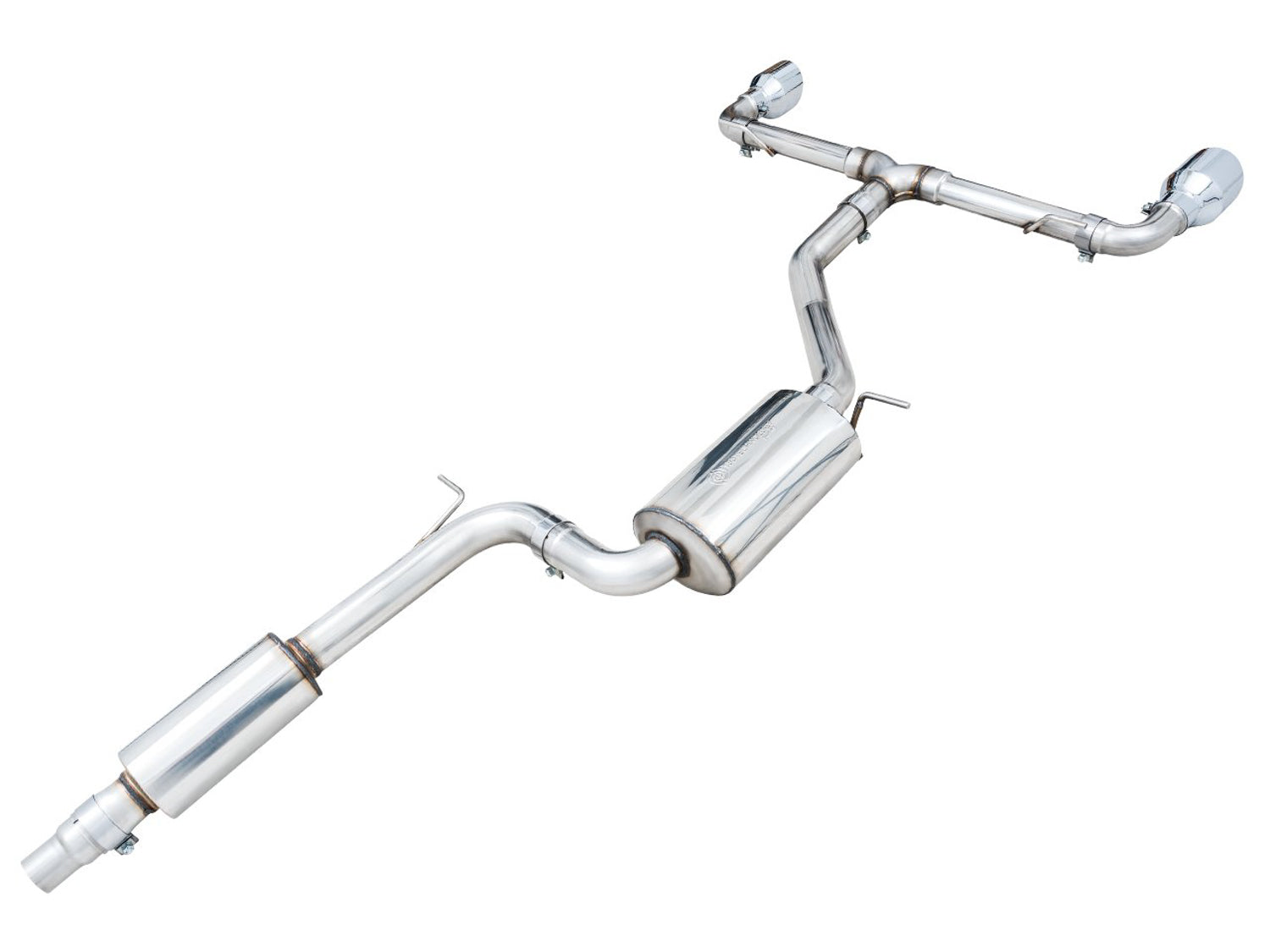 AWE Touring Edition Exhaust for VW MK8 GTI - Chrome Silver Tips - out of package