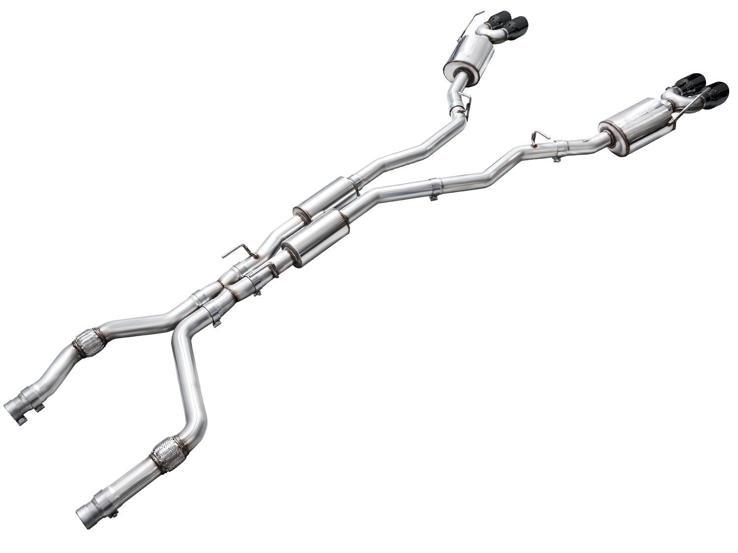 AWE Touring Edition Exhaust for Ford Explorer ST - Diamond Black Tips - out of package