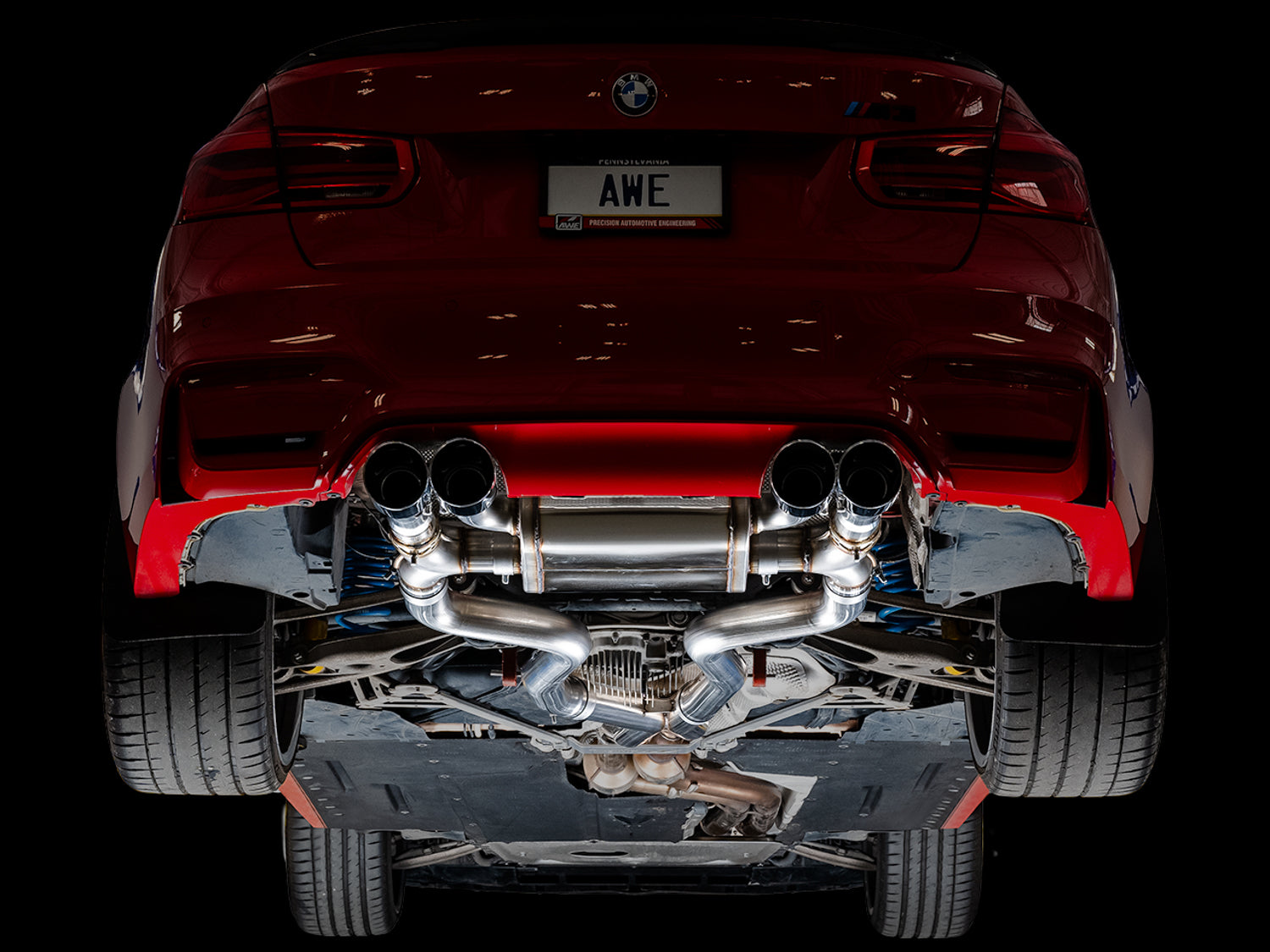 AWE SwitchPath™ Catback Exhaust for BMW F8X M3/M4 - Diamond Black - Mounted
