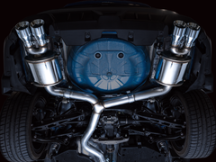 AWE Touring Edition Exhaust for VB Subaru WRX - Chrome Silver Tips - Mounted