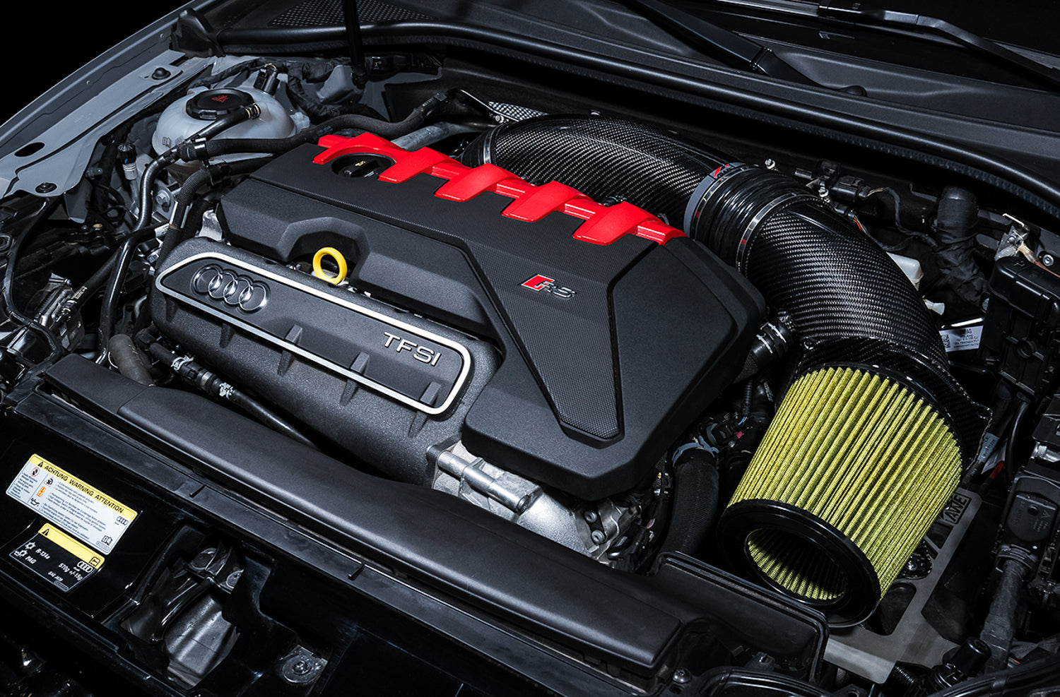 AWE 4.5" S-FLO Open Carbon Intake System for Audi 8V / Mk3 2.5T - Mounted