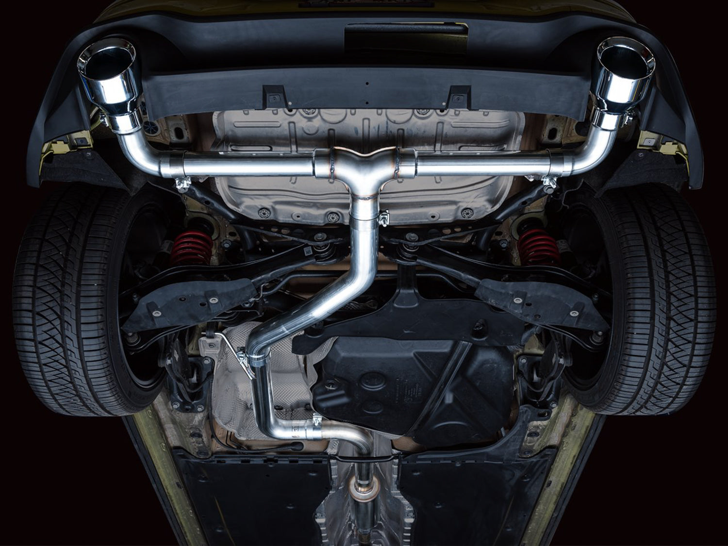AWE Track Edition Exhaust for VW MK8 GTI - Chrome Silver Tips - Mounted