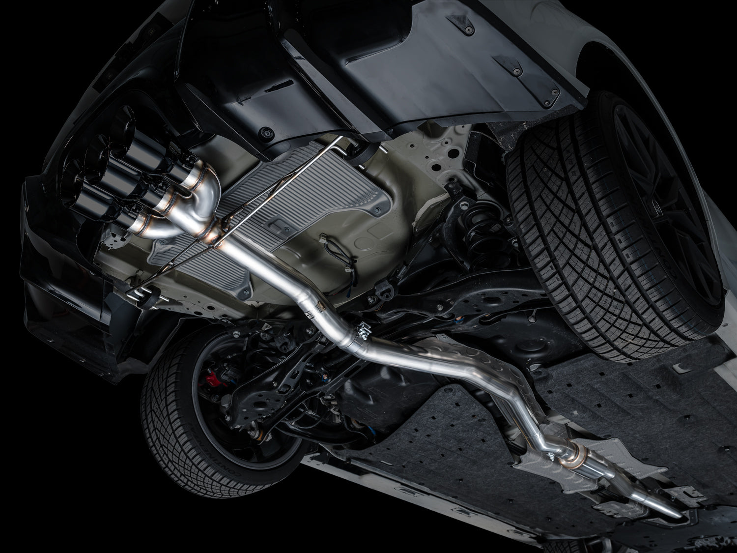 AWE Track Edition Exhaust for DE5 Integra Type-S - Triple Diamond Black Tips - Mounted