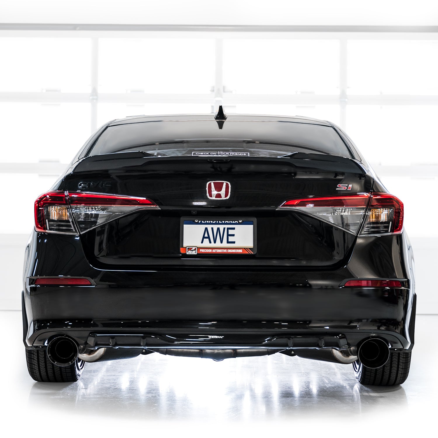 AWE Touring Edition Exhaust for FE1 Civic Si/DE4 Acura Integra - Mounted