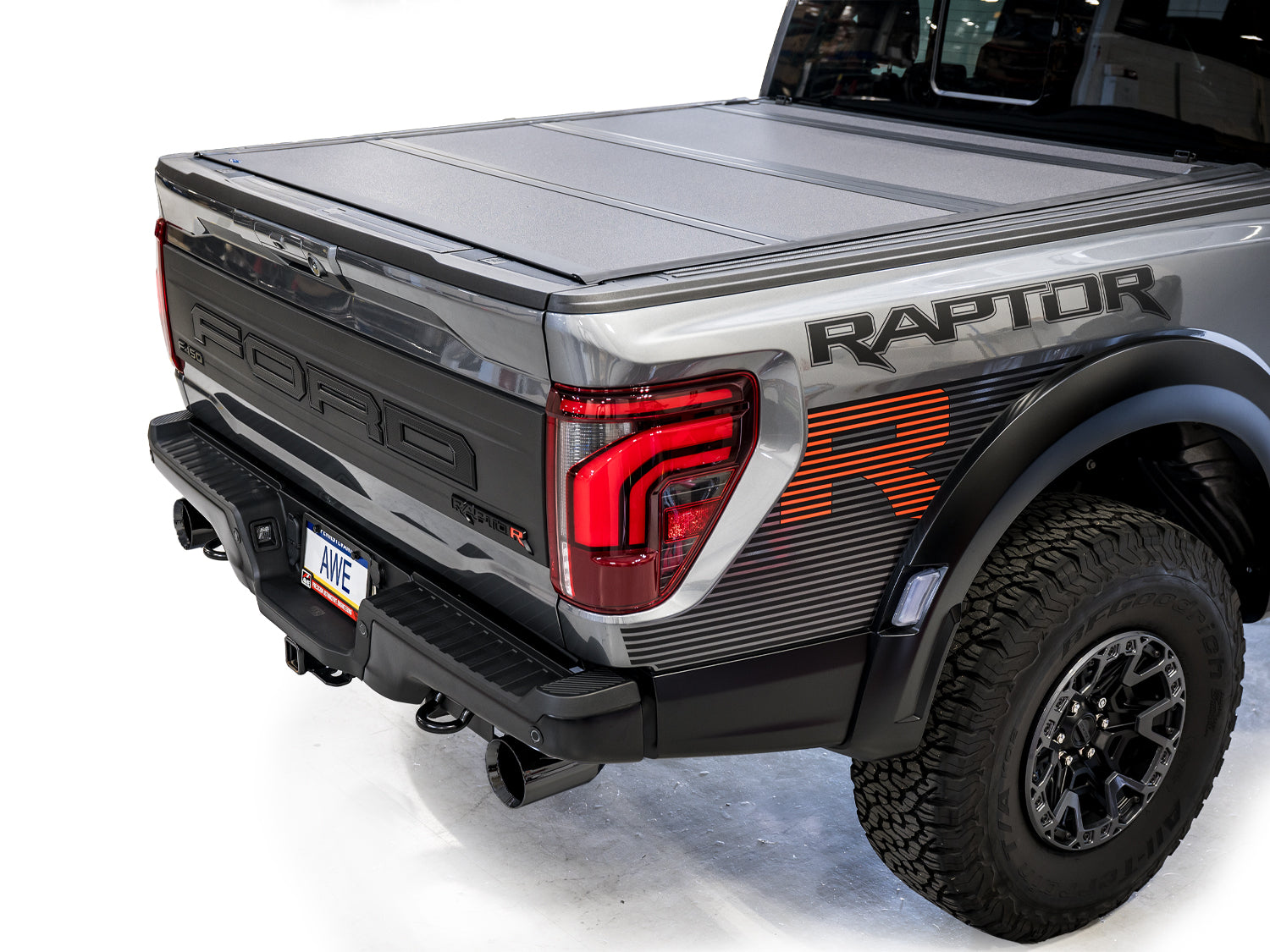 AWE SwitchPath™ Exhaust for Gen 3 Raptor R - Diamond Black Tips - Mounted
