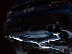 AWE Track Edition Exhaust for VB Subaru WRX - Diamond Black Tips - Mounted