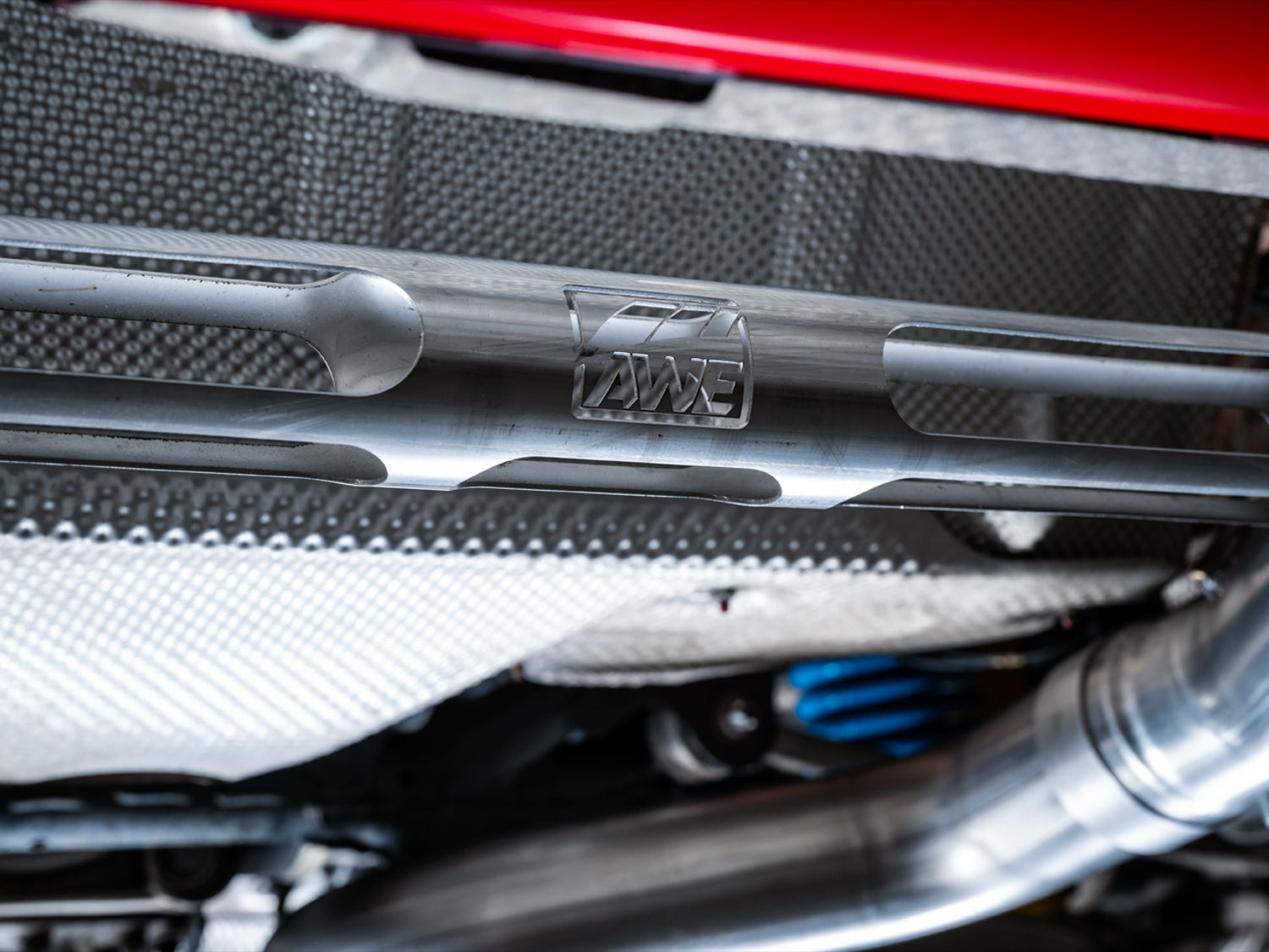 AWE Track Edition Catback Exhaust for BMW F8X M3/M4 - Diamond Black - Mounted