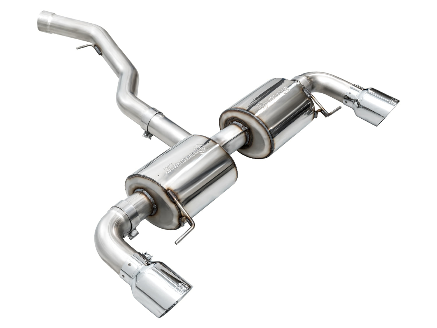 AWE Touring Edition Axle Back Exhaust for BMW G2X 330i/430i - Chrome Silver - out of package