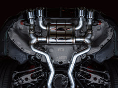 AWE SwitchPath Catback Exhaust for BMW G8X M3/M4 - Diamond Black Tips - Mounted