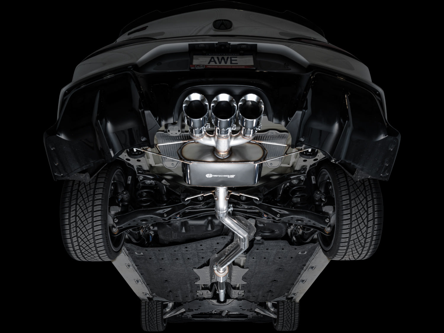 AWE Touring Edition Exhaust for DE5 Integra Type-S - Triple Chrome Silver Tips - Mounted