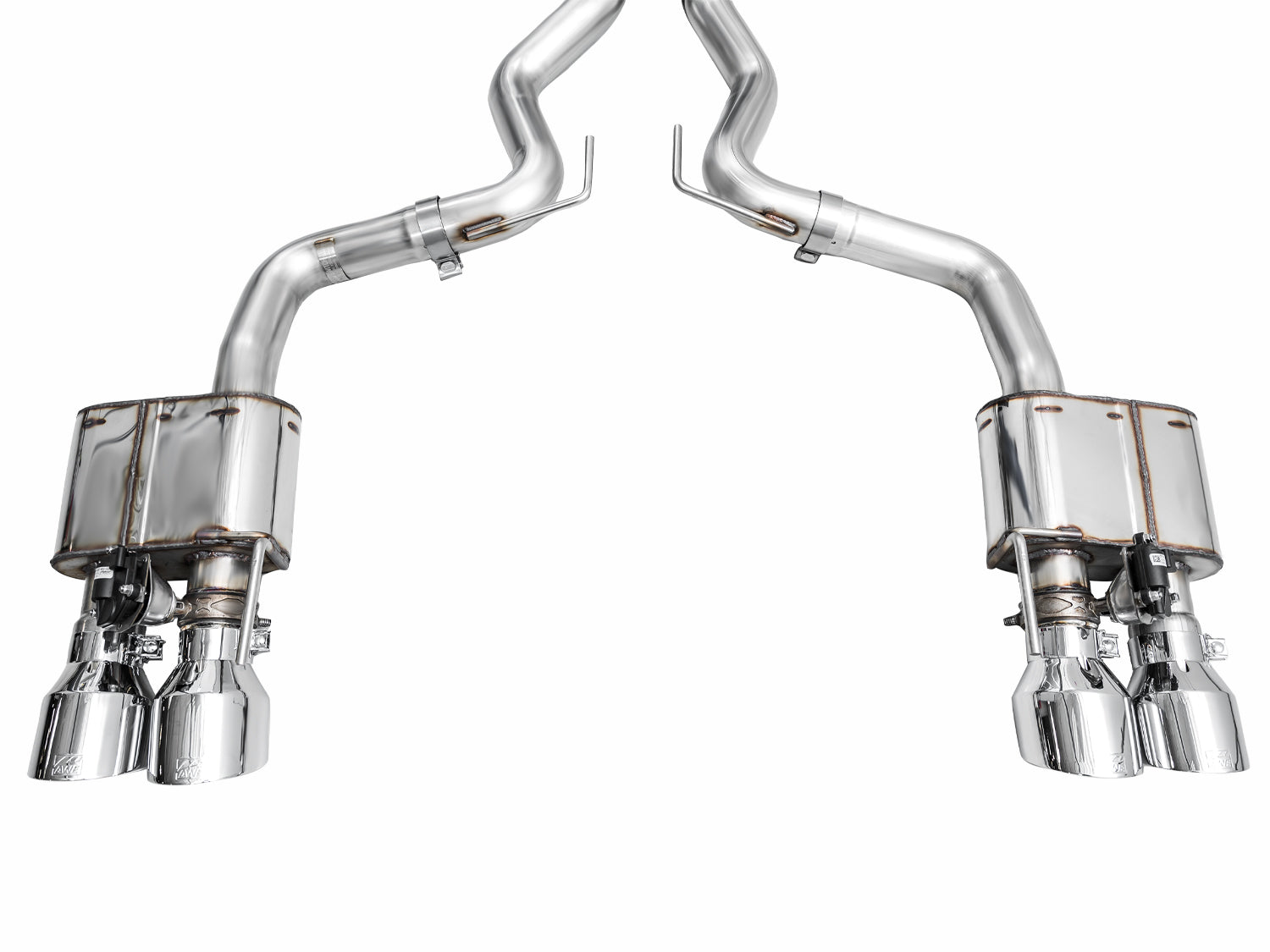 AWE SwitchPath™ Exhaust for S650 Ford Mustang GT Fastback - Quad Chrome Silver Tips - out of package