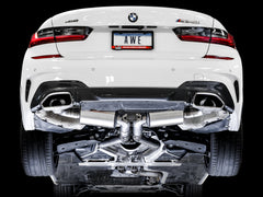 AWE Non-Resonated Touring Edition Exhaust for G2X M340i / M440i - OE Tips - Mounted