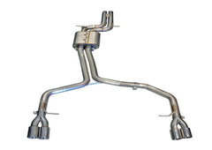 AWE Track Edition Exhaust for Audi B8 S4 3.0T - Chrome Silver Tips (90mm) - Primary