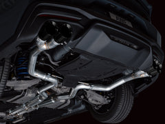 AWE Track Edition Exhaust for S650 Ford Mustang GT Fastback - Quad Diamond Black Tips - Mounted