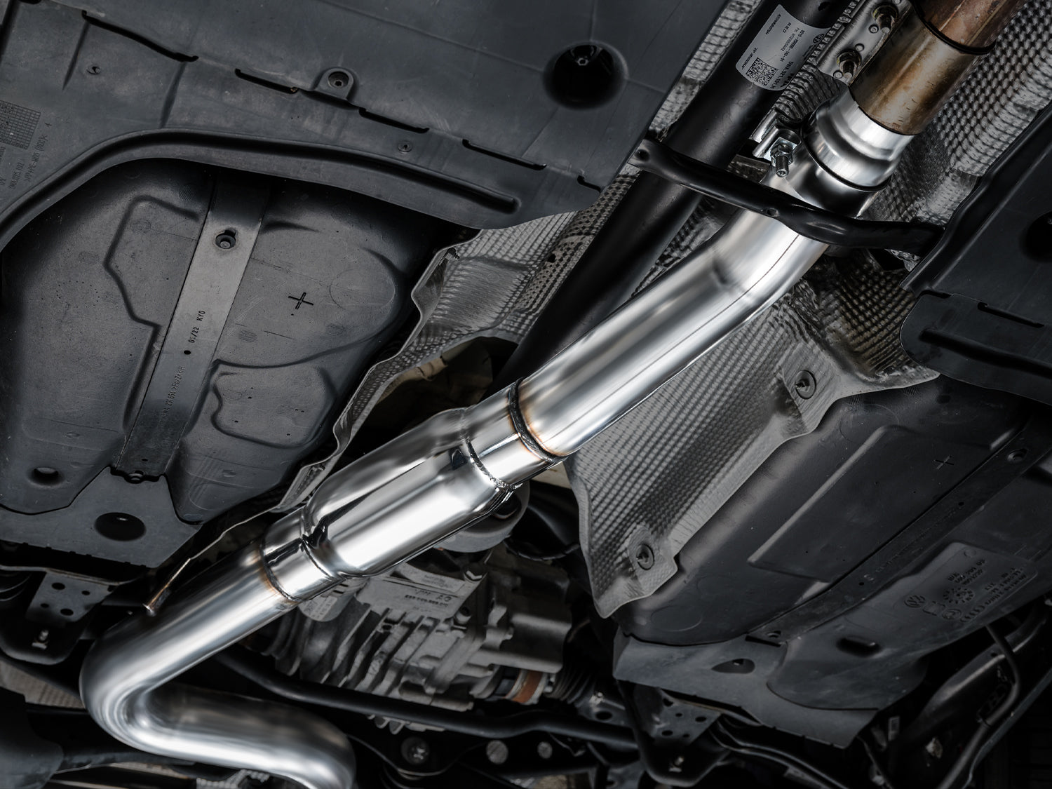 AWE Touring Edition Exhaust for Audi 8Y S3 - Chrome Silver Tips - Mounted