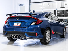 AWE Touring Edition Exhaust for 10th Gen Civic Si Coupe / Sedan (includes Front Pipe) - Triple Chrome Silver Tips - Mounted