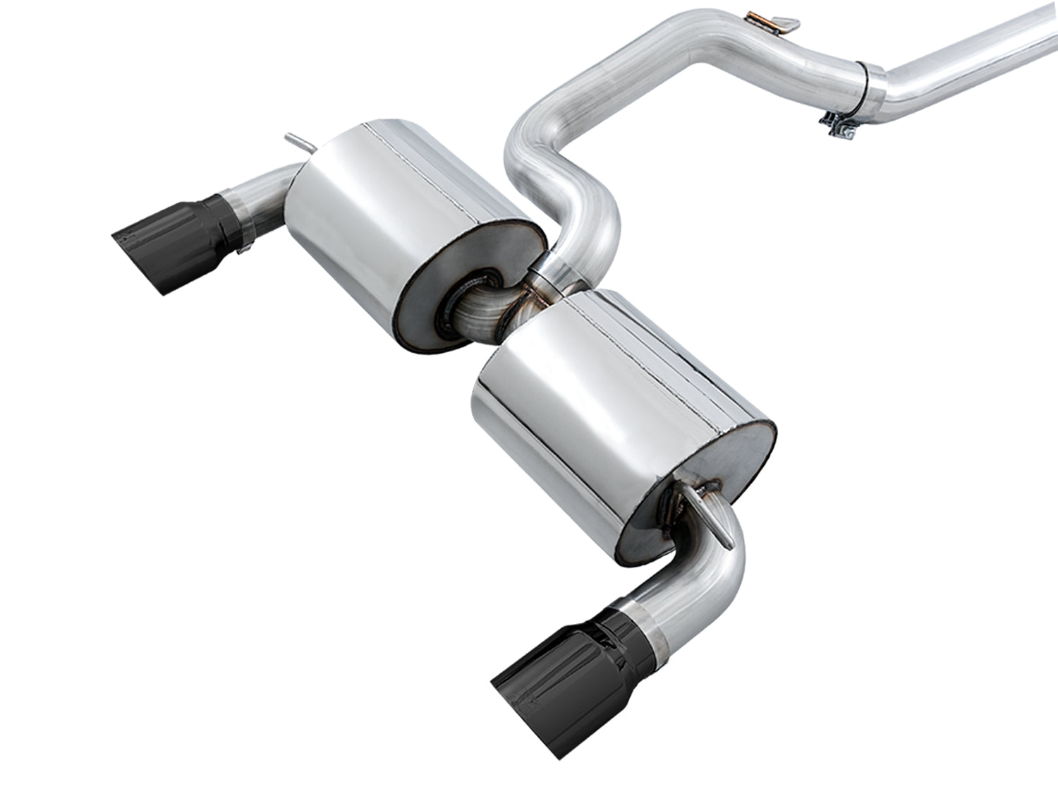 AWE Touring Edition Cat-back Exhaust for Ford Focus RS - Non-Resonated - Diamond Black Tips - out of package