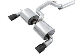 AWE Touring Edition Cat-back Exhaust for Ford Focus RS - Non-Resonated - Diamond Black Tips - out of package