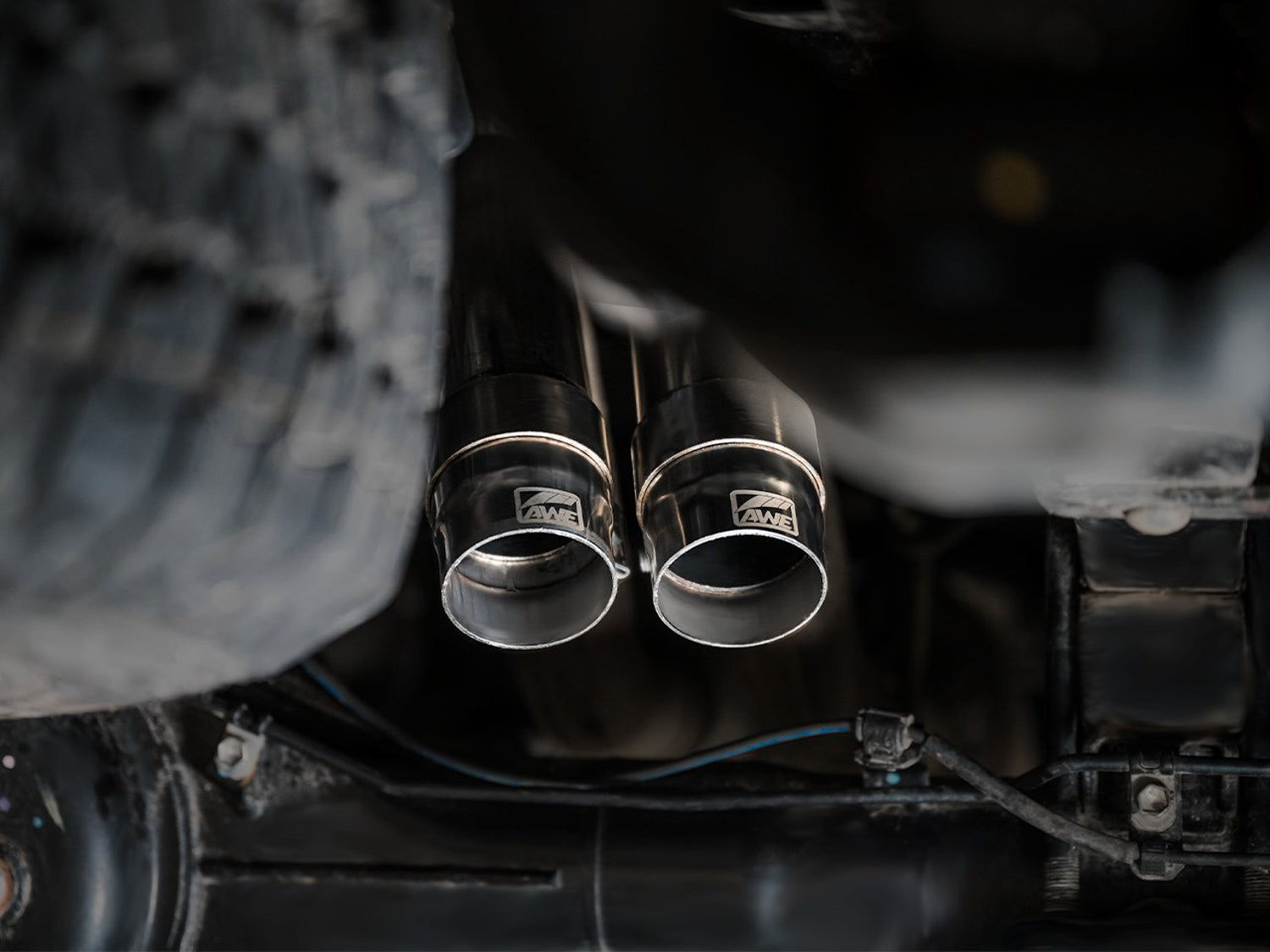 AWE 0FG Exhaust with BashGuard for 3rd Gen Tacoma - No Tips - Mounted