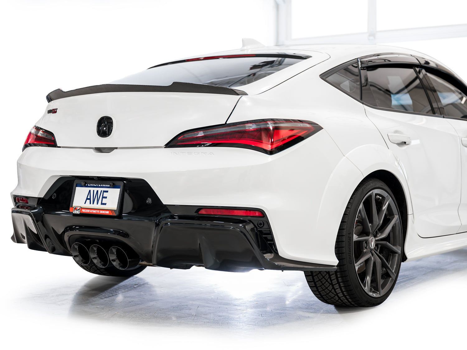 AWE Track Edition Exhaust for DE5 Integra Type-S - Triple Diamond Black Tips - Mounted