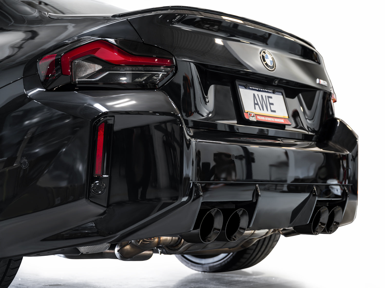 AWE   SwitchPath™ Exhaust for BMW G87 M2 - Diamond Black Tips - Mounted