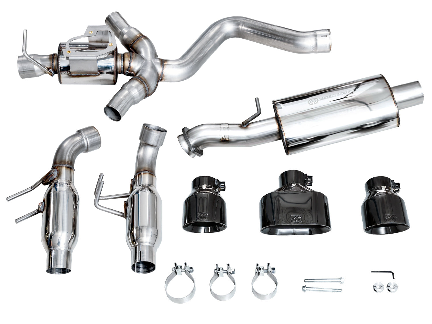 AWE Touring Edition Exhaust for GR Corolla - Diamond Black Tips - out of package