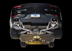 AWE Track Edition Exhaust for 970 Panamera 2/4 (2014+) -- With Chrome Silver Tips - Mounted