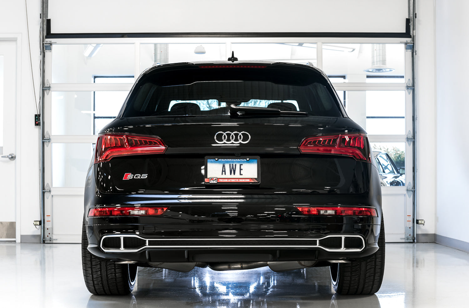 AWE Touring Edition Exhaust for Audi B9 SQ5 - Non-Resonated - No Tips (Turn Downs) - Mounted
