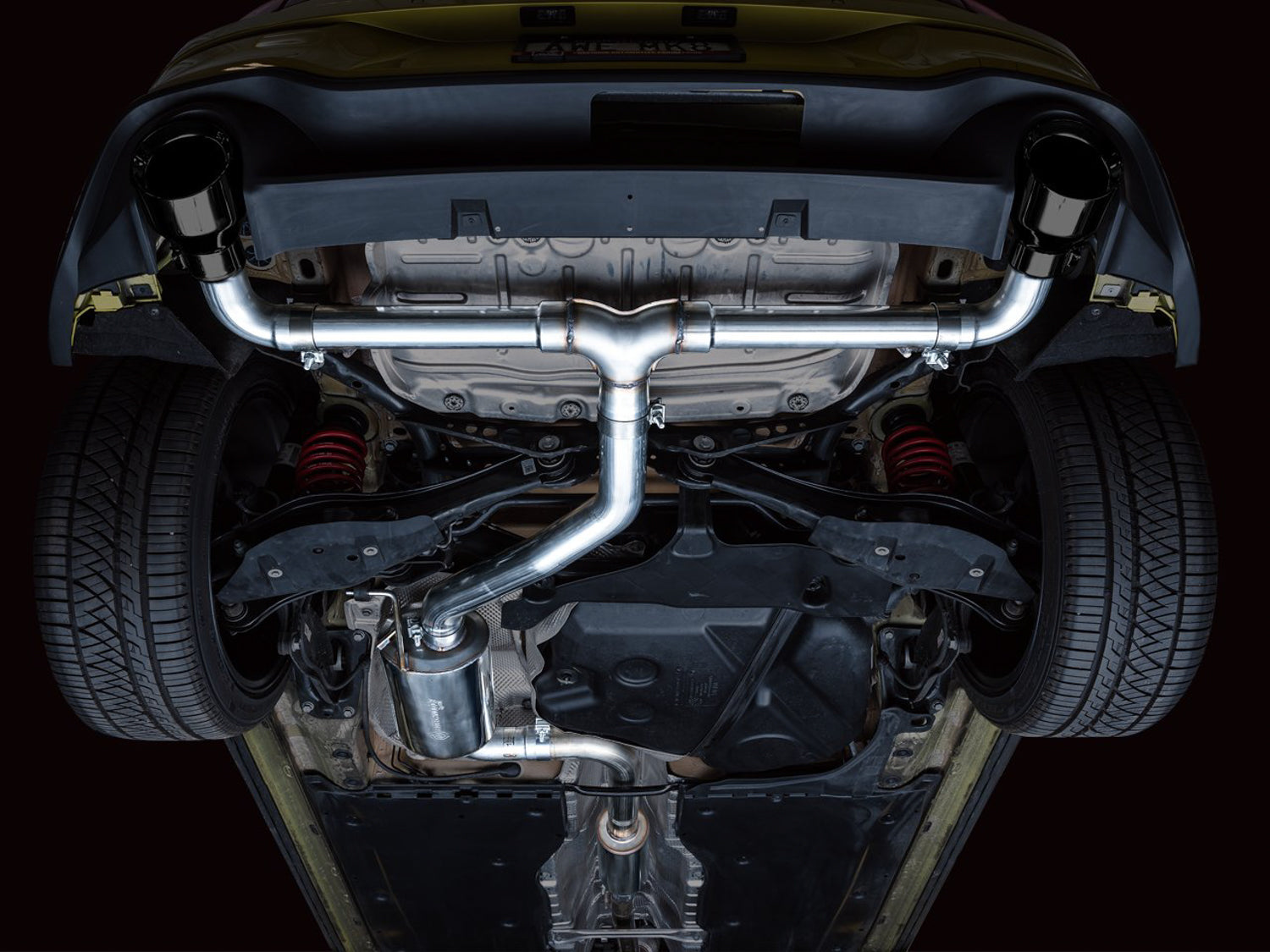 AWE Touring Edition Exhaust for VW MK8 GTI - Diamond Black Tips - Mounted