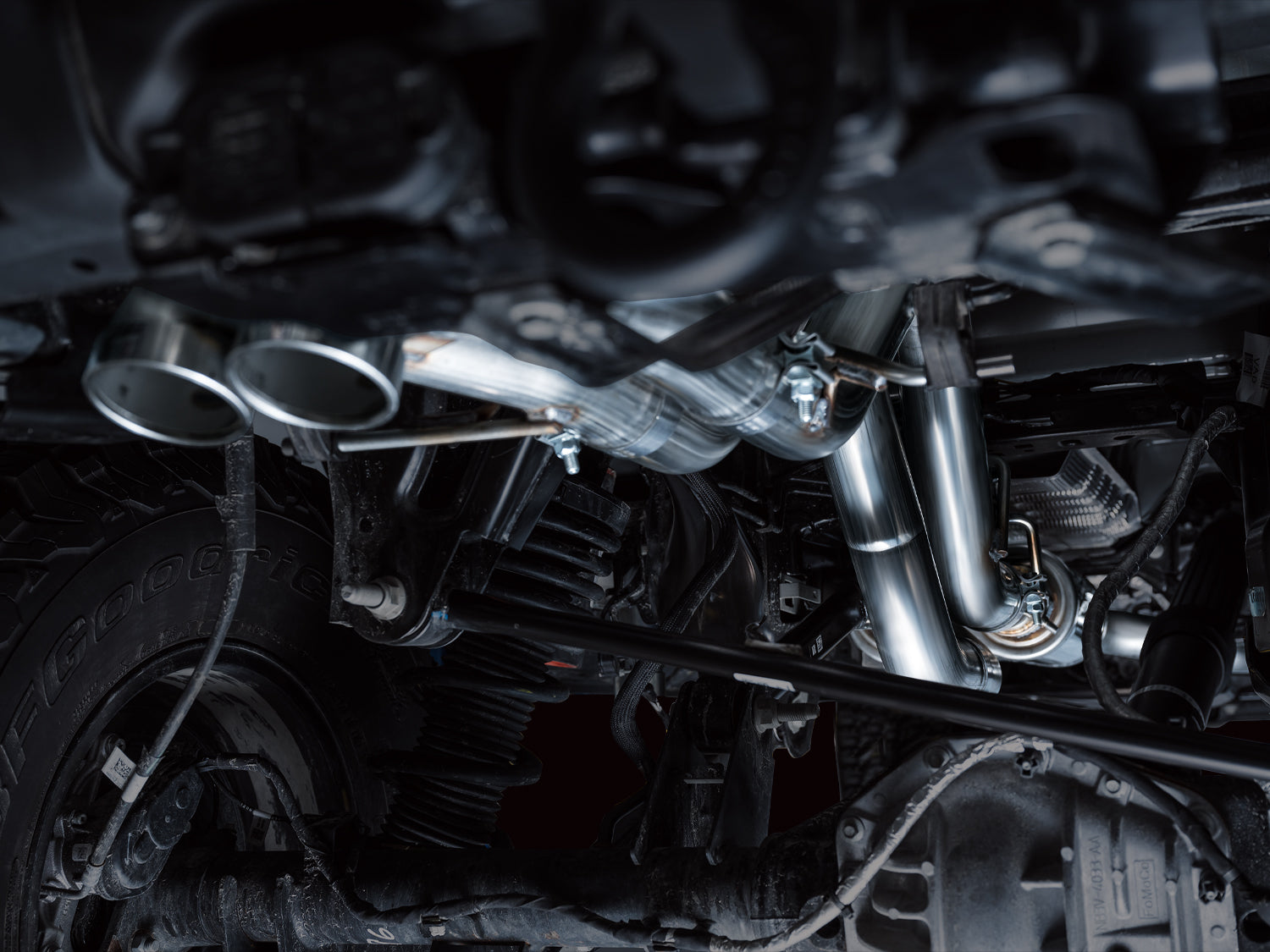 AWE SwitchPath Exhaust for Ford Bronco Raptor - Dual BashGuards - Mounted