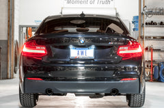 AWE Touring Edition Axle-back Exhaust for BMW F22 M235i / M240i - Diamond Black Tips (102mm) - Mounted