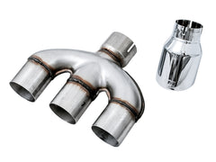 AWE Dual-to-Triple Tip Conversion for 10th Gen Civic Si - Chrome Silver Tip (AWE Exhaust required) - Primary