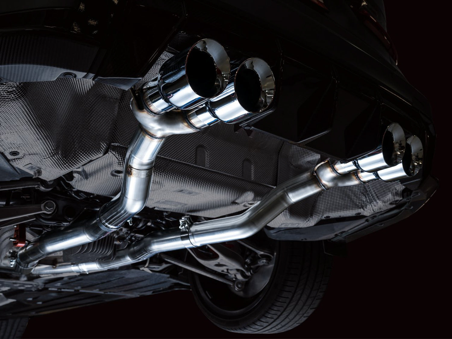 AWE Track Edition Catback Exhaust for BMW G8X M3/M4 - Chrome Silver Tips - Mounted