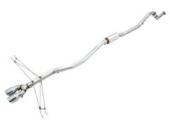 AWE Track Edition Exhaust for 10th Gen Civic Si Coupe / Sedan (includes Front Pipe) - Dual Chrome Silver Tips - Primary