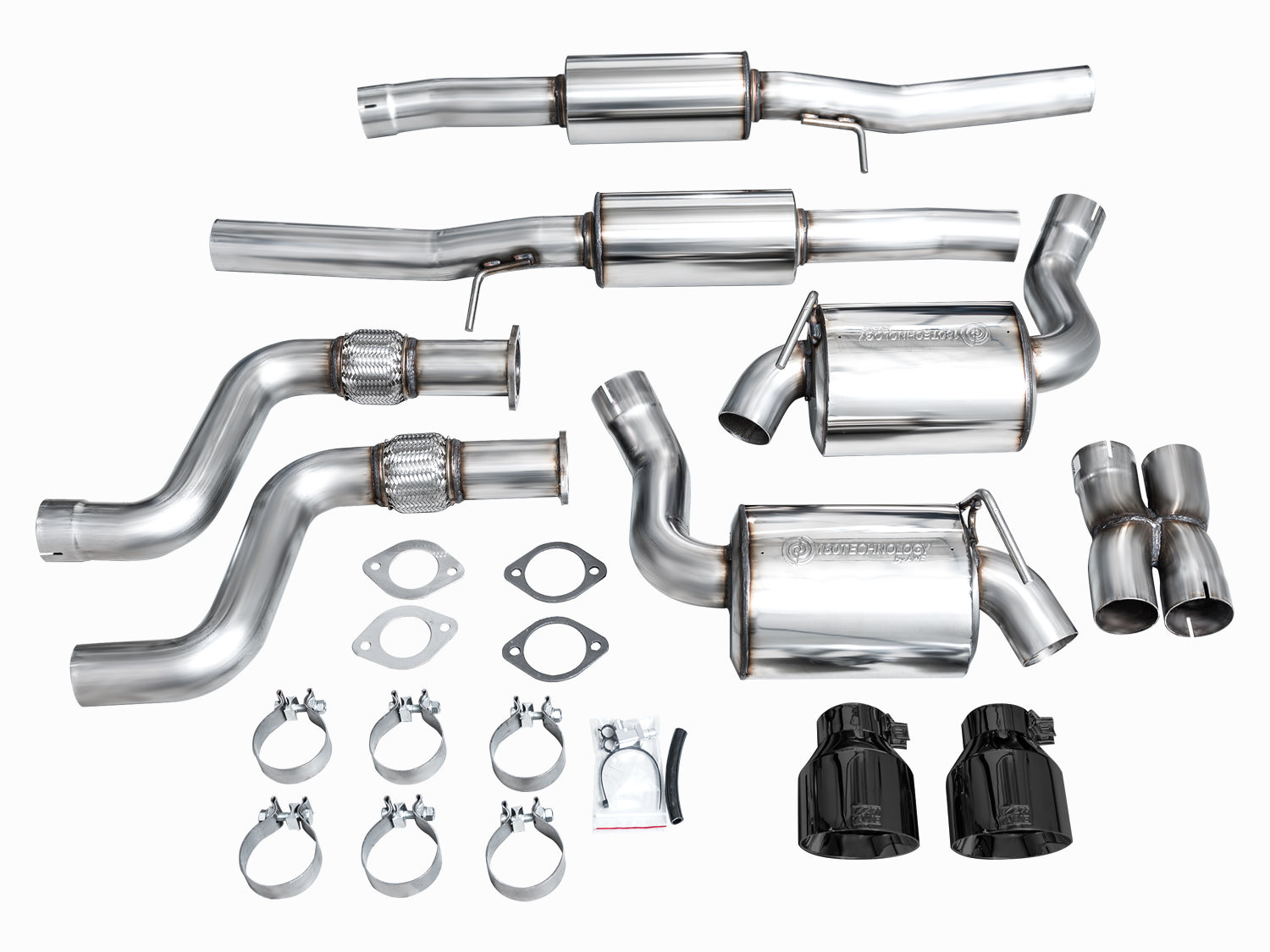 AWE Touring Edition Exhaust for Nissan Z - Diamond Black Tips - out of package