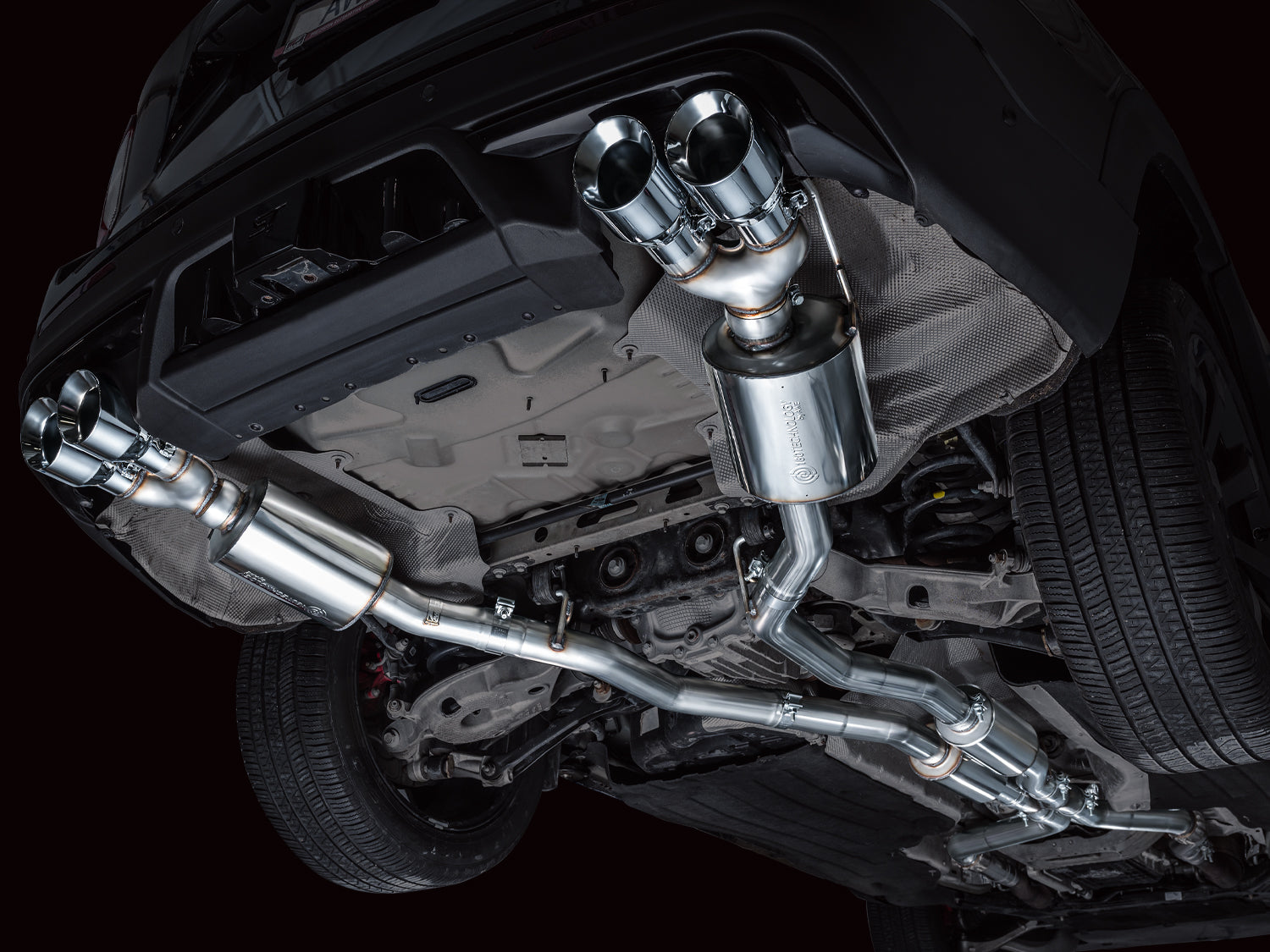 AWE Touring Edition Exhaust for Ford Explorer ST - Chrome Silver Tips - Mounted